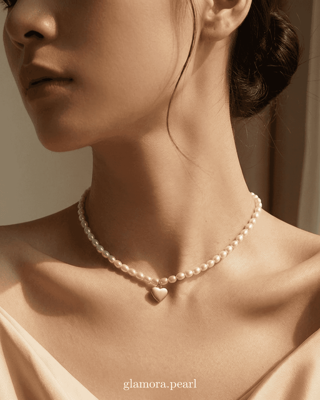 N06 สร้อยคอไข่มุกแท้ รุ่น Chérie Pearl | Freshwater Pearl ตัวเรือนเงินแท้S925 ชุปทอง 18k — alternate view
